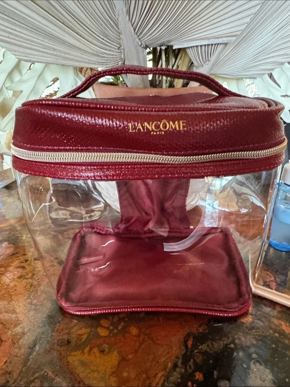 Lancome serum cosmetic bag
